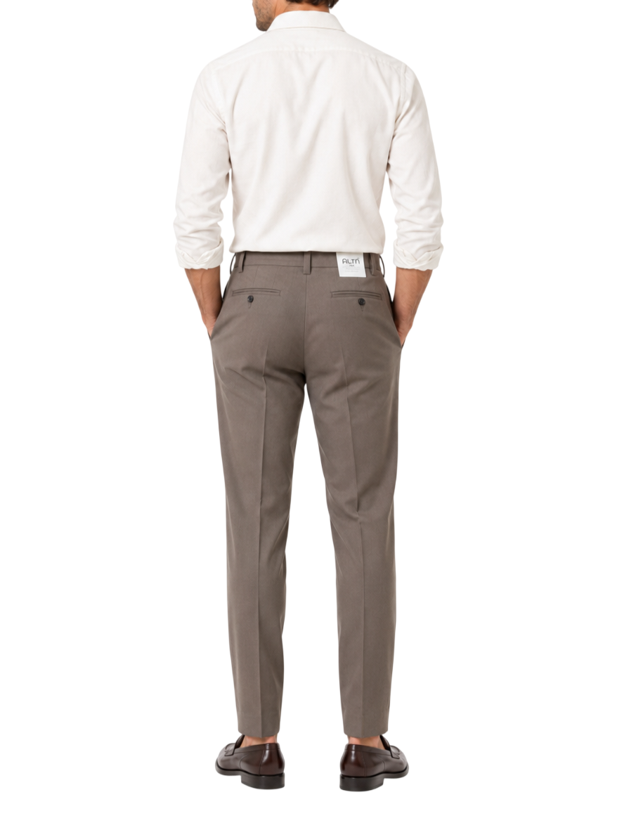 Alta Tensione pantaloni uomo con pinces tortora R2701L-CANOA FANGO ALTA TENSIONE