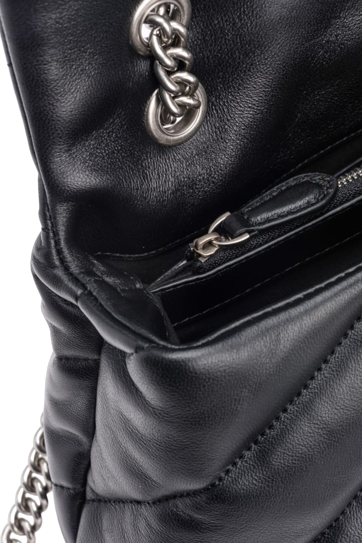 Pinko borsa Love Bag Puff Classic in pelle trapuntata nero argento 100038-A0F2 Z99O PINKO