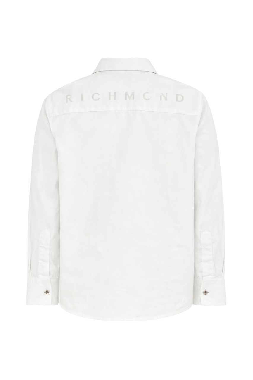 John Richmond camicia manica lunga bambino con logo bianco RBP26029CA WHITE John RICHMOND