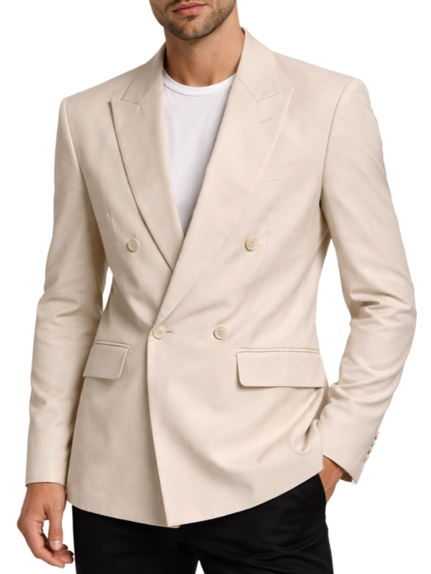 John Richmond giacca blazer doppiopetto Krylara beige chiaro UMP26043GC SANDSHELL John RICHMOND