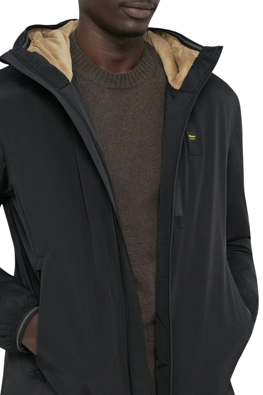 Blauer giubbino imbottito uomo Jarvis con cappuccio nero 25WBLUK11139-007110 999 BLAUER