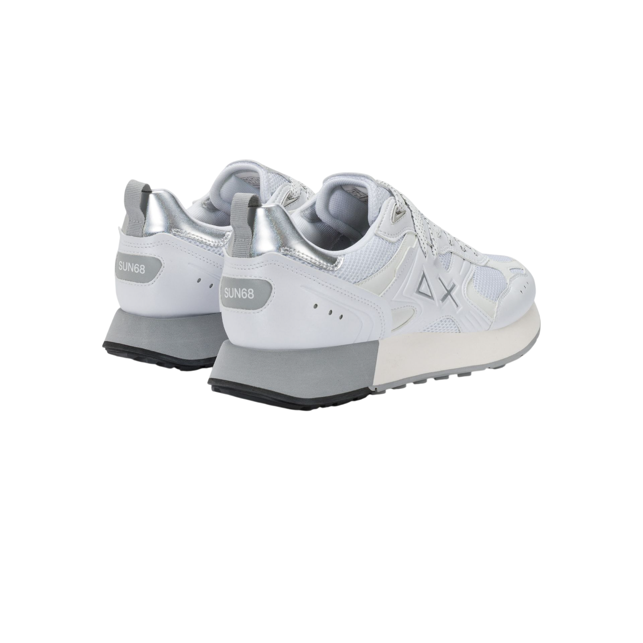 Sun68 sneakers uomo Jaki 2.0 Silver Mesh argento Z36119 BIANCO SUN68