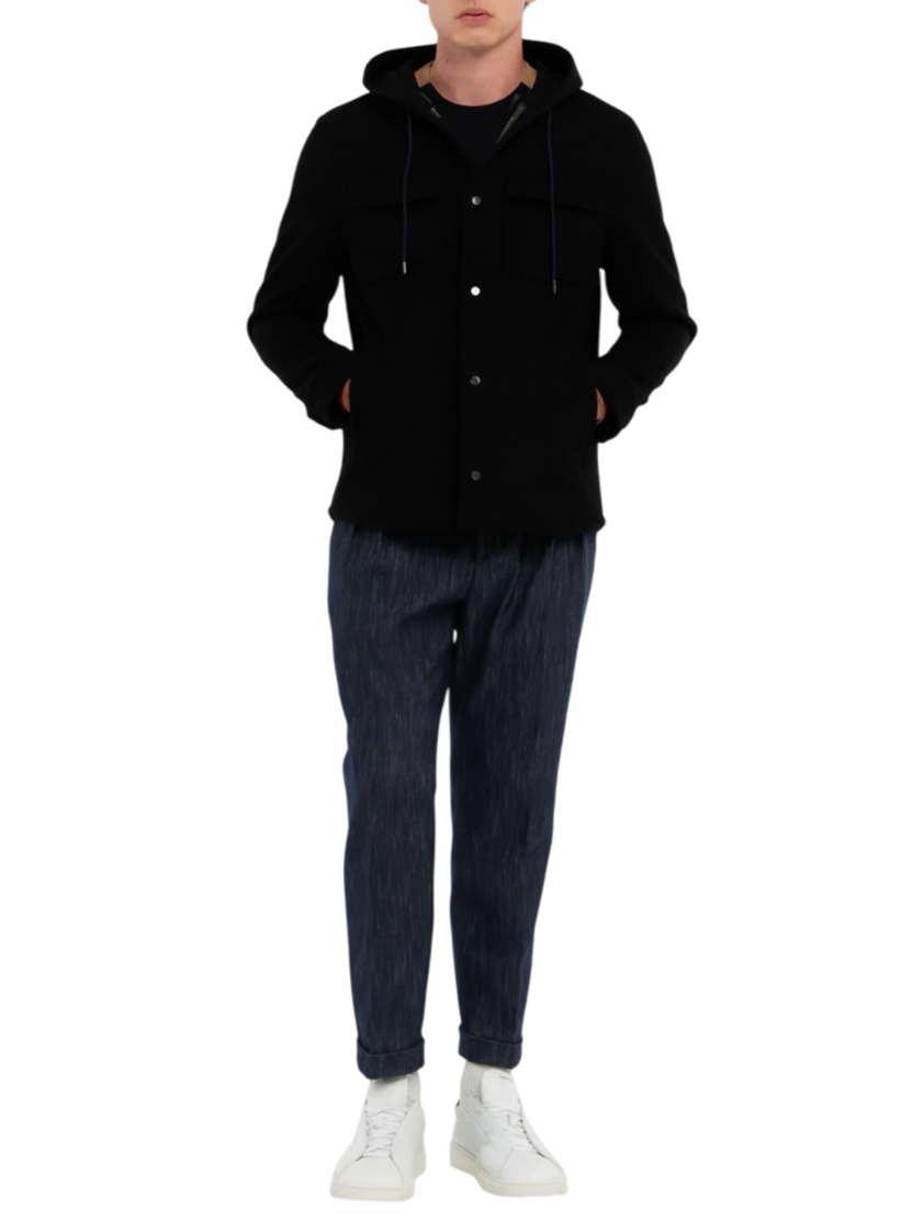 Manuel Ritz giubbino con cappuccio uomo nero 3932H8409C-253725 99 MANUEL RITZ