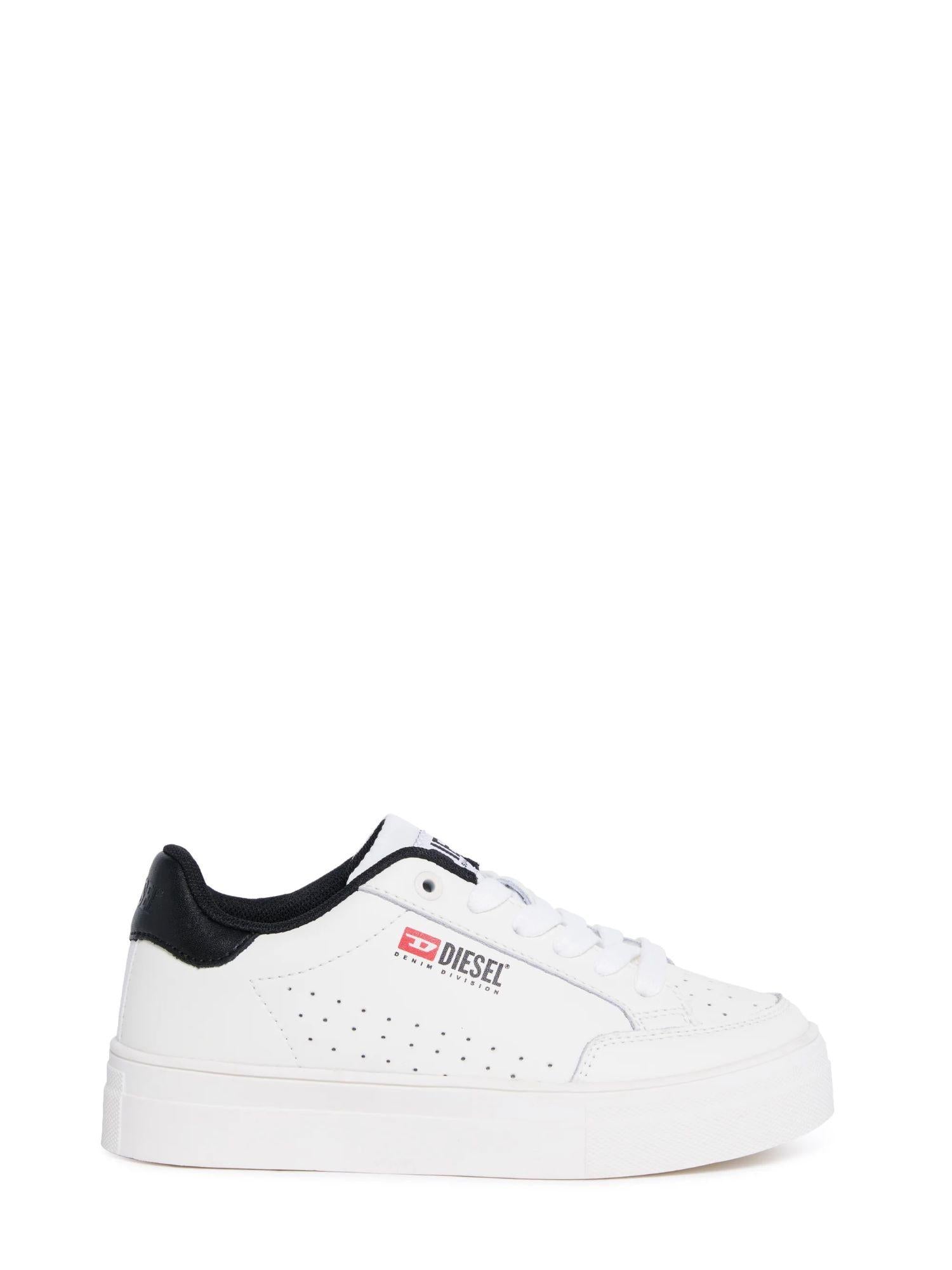 Diesel sneakers in pelle con logo iconico bianco BC0562-P6325 H1527 DIESEL