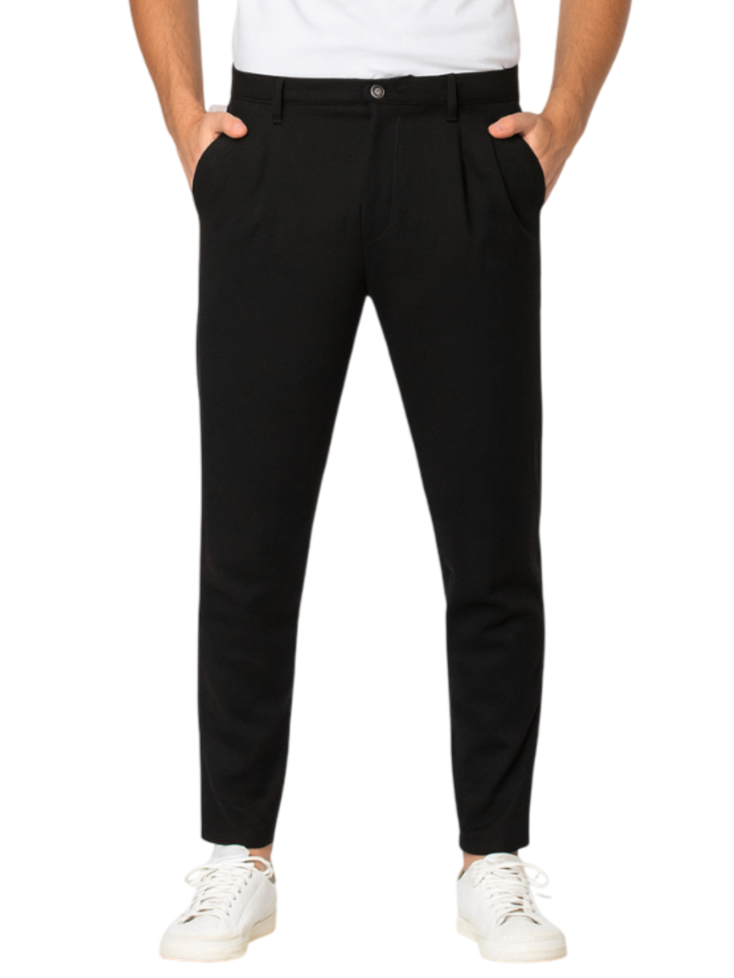 Alta Tensione pantaloni uomo con pinces nero 2649Y-BOLIDE NERO ALTA TENSIONE