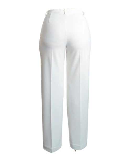 Vicolo pantaloni gamba dritta bianco TD0077 LATTE VICOLO