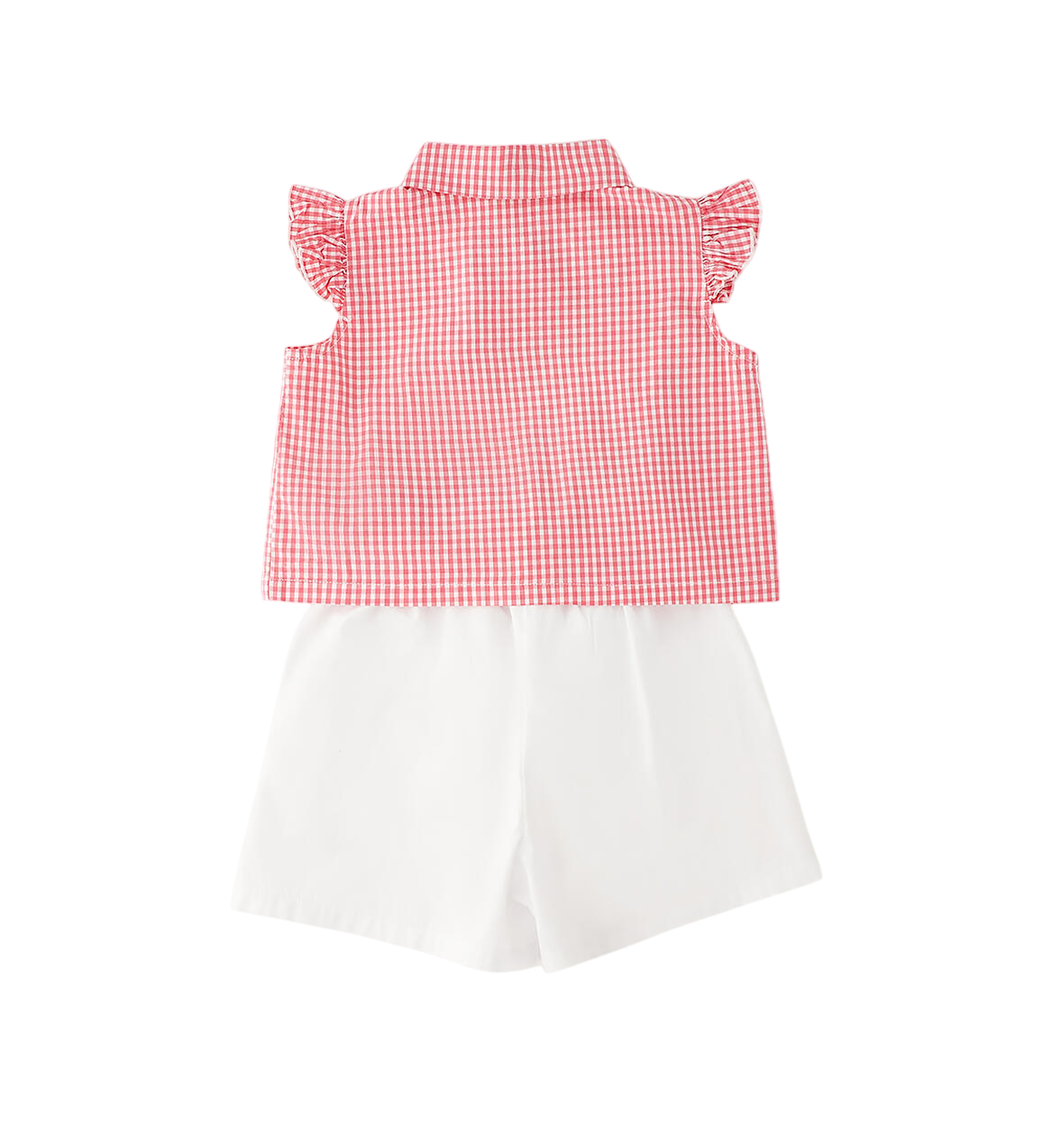 iDo completo bambina camicia e shorts rosso bianco 4G546 2325 iDO