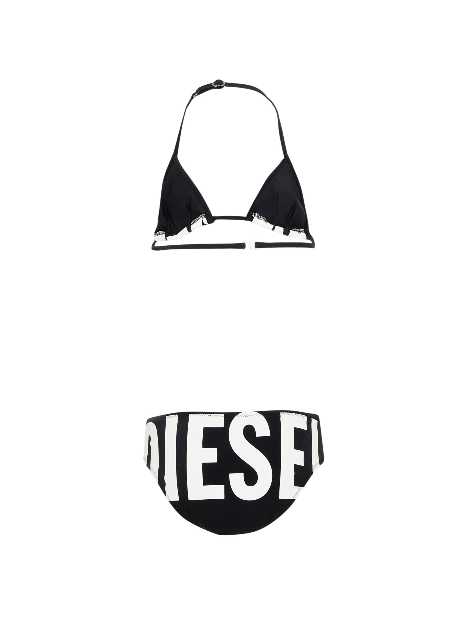 Diesel bikini a triangolo bambina con logo nero J02717-KYAG8 K900 DIESEL