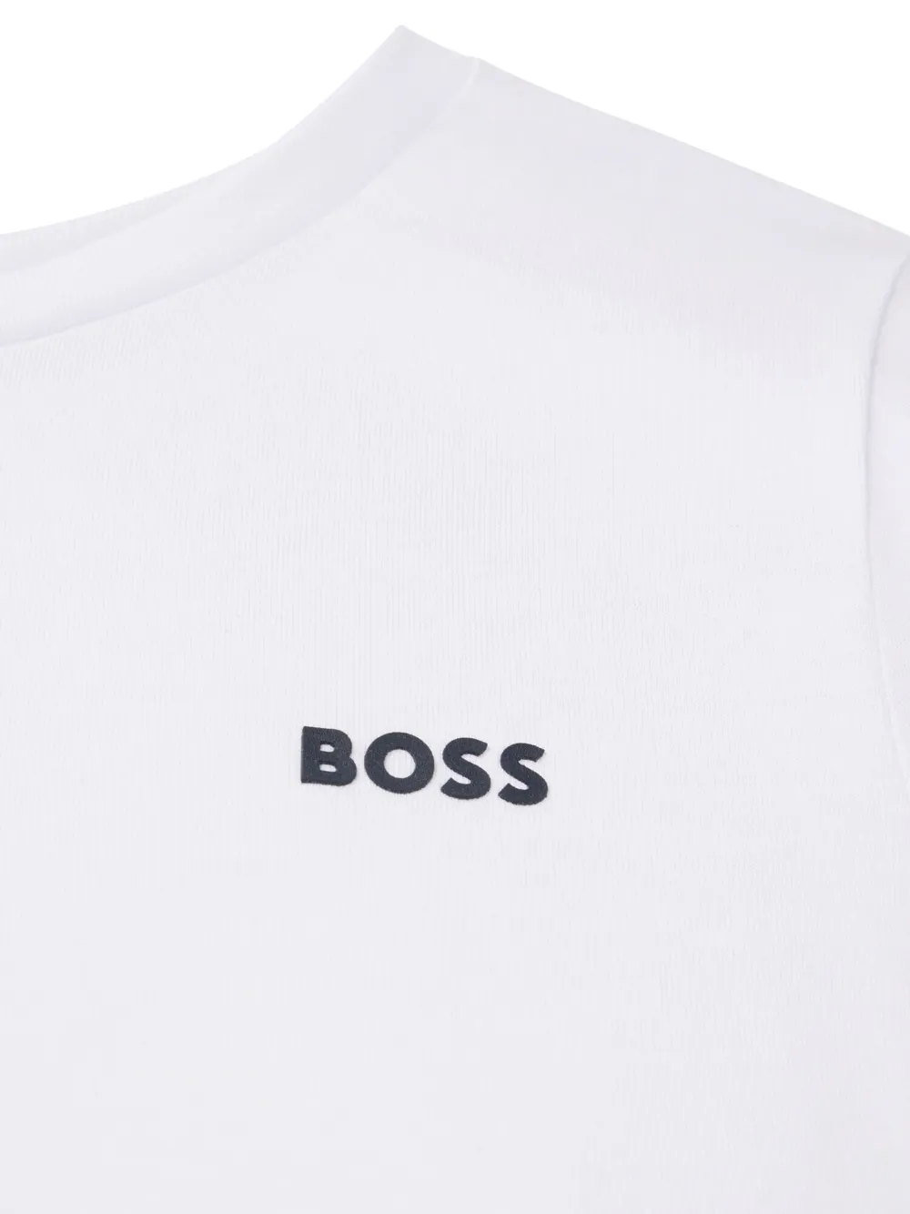 Boss T-shirt maniche corte in jersey con logo bianco J25P23 BIANCO BOSS