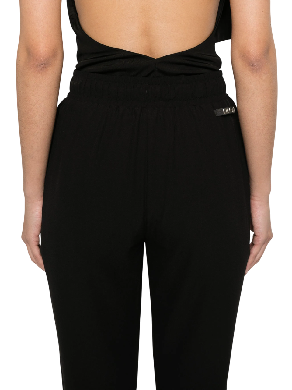 Liu Jo pantaloni in tessuto tecnico con banda gioiello nero TA5140TS423 22222 LIU JO