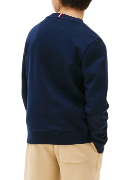 Tommy Hilfiger felpa bambino con stampa logo blu KB0KB09741 C1G Tommy Hilfiger