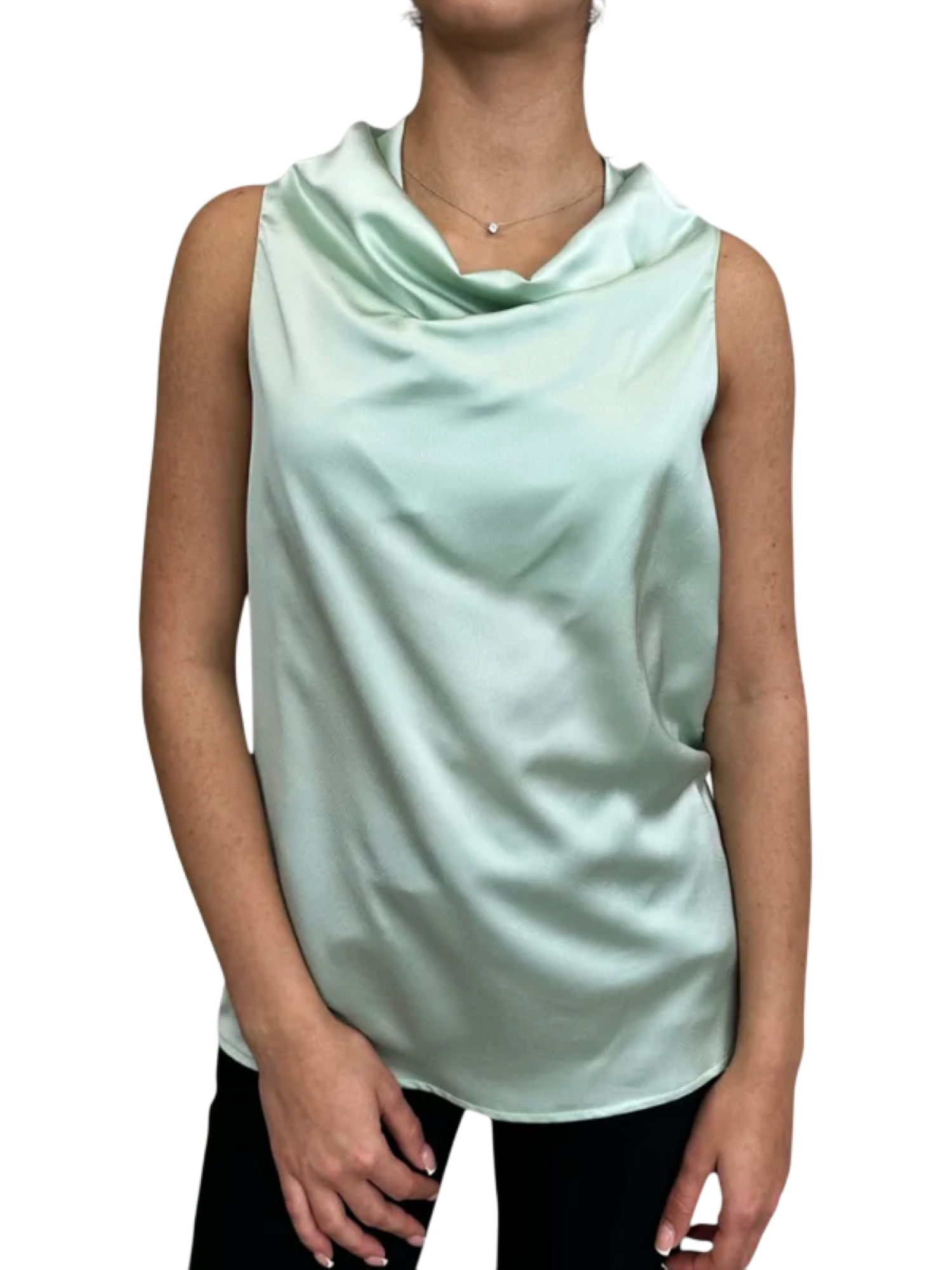 Sandro Ferrone blusa bimateriale verde acqua S7XBEMUNNO VERDINO Sandro FERRONE