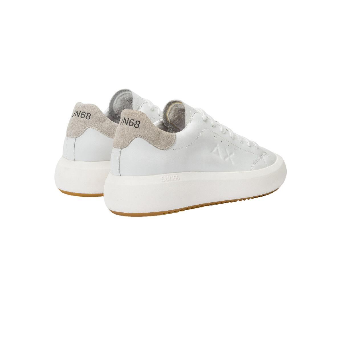 Sun68 sneakers Big Boy Leather in pelle bianco ecrù Z44144 BIANCO SUN68