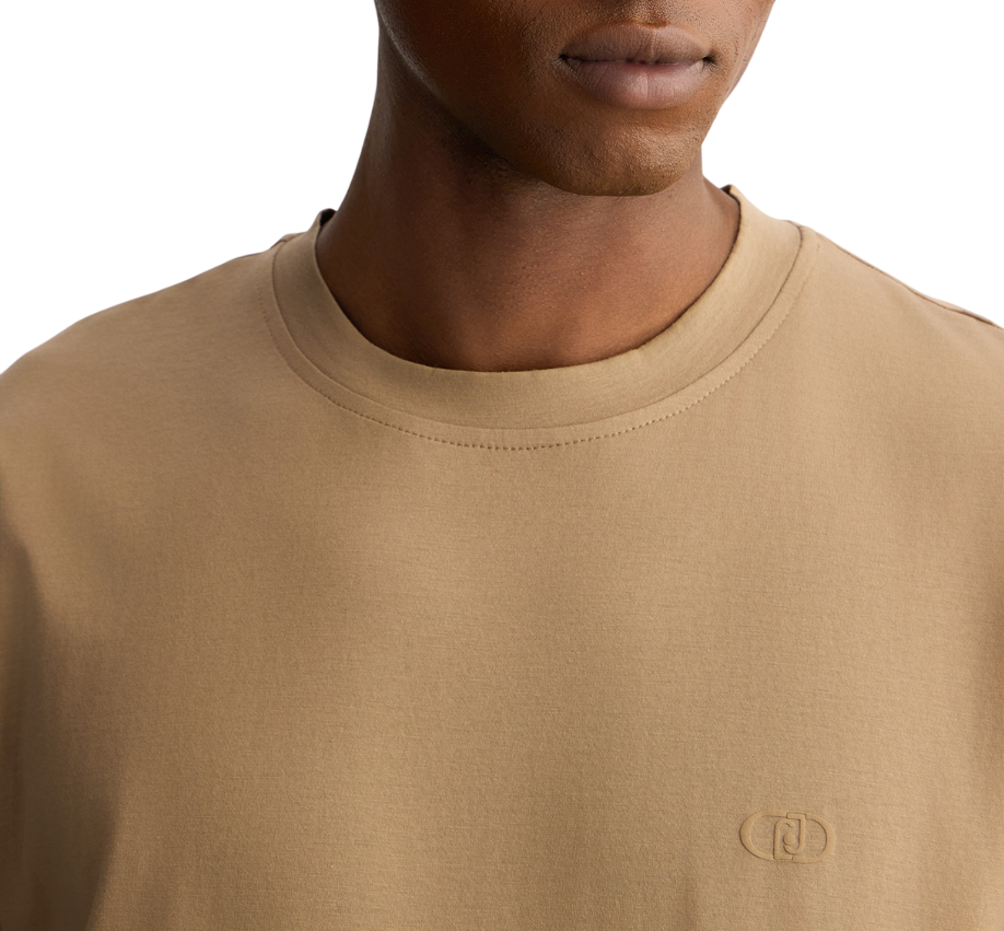 Liu Jo T-shirt manica corta basic con logo tortora QA5125J4799 71118 LIU JO