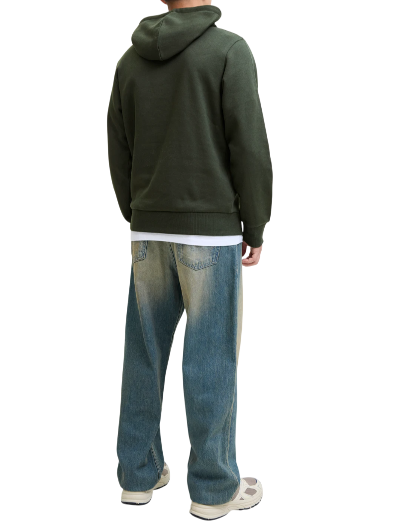 Jack&Jones felpa uomo con cappuccio verde 12279261 DUFFEL BAG JACK&JONES