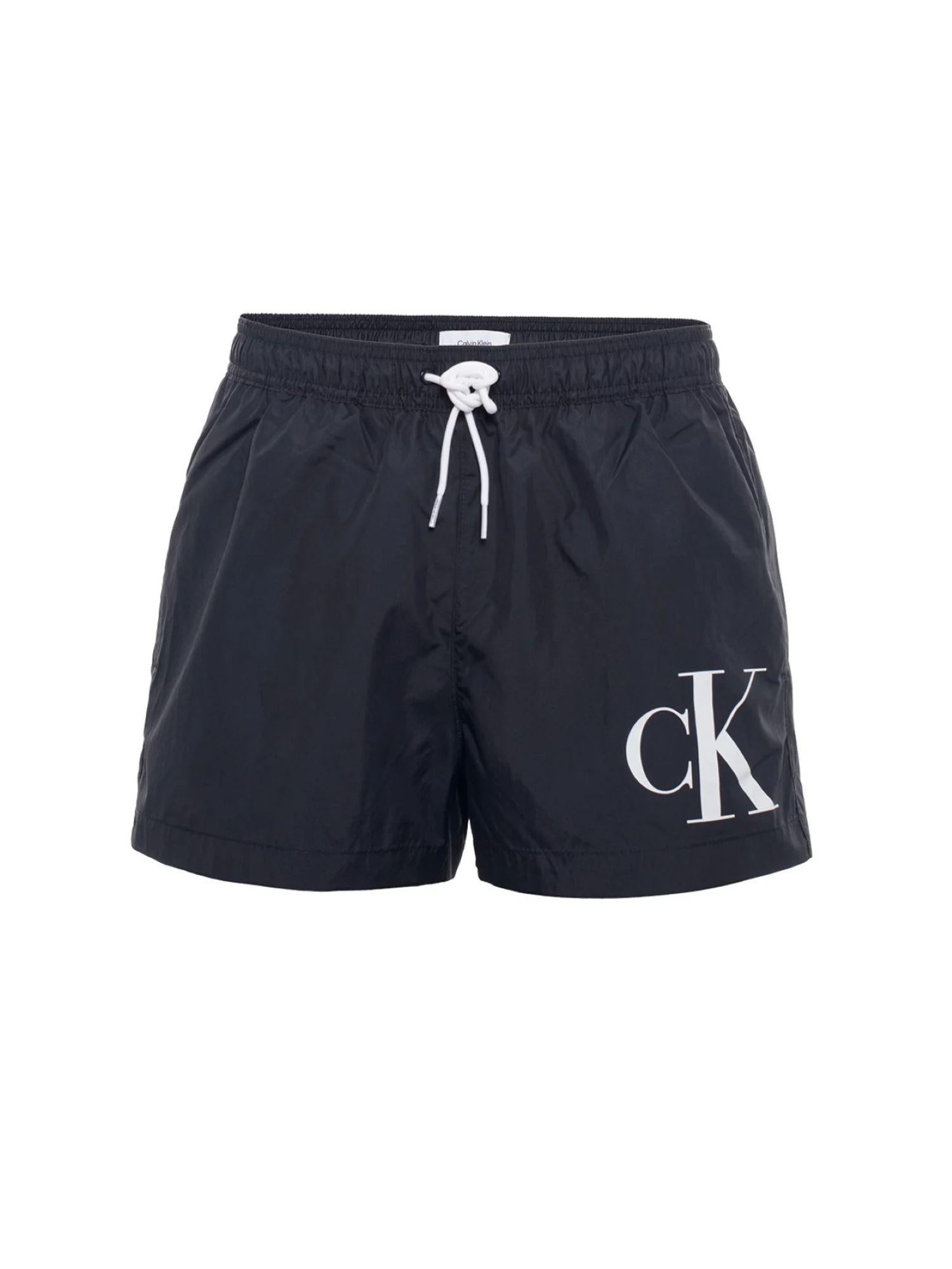 Calvin Klein boxer mare con stampa logo monogram nero KM0KM01015 BEH Calvin Klein Beachwear