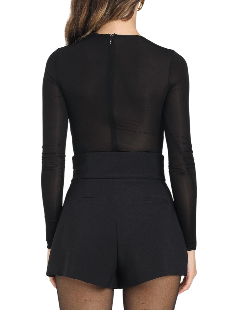 Elisabetta Franchi body in jersey con dettaglio snake nero BO01657E2 110 ELISABETTA FRANCHI
