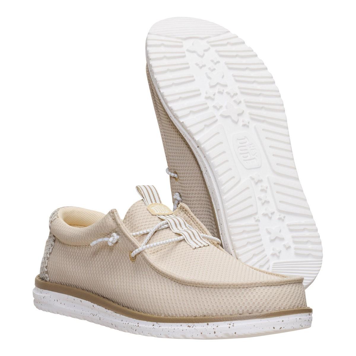 Hey Dude mocassino uomo Wally Mesh Neutrals ecrù 45301 0QF HEY DUDE