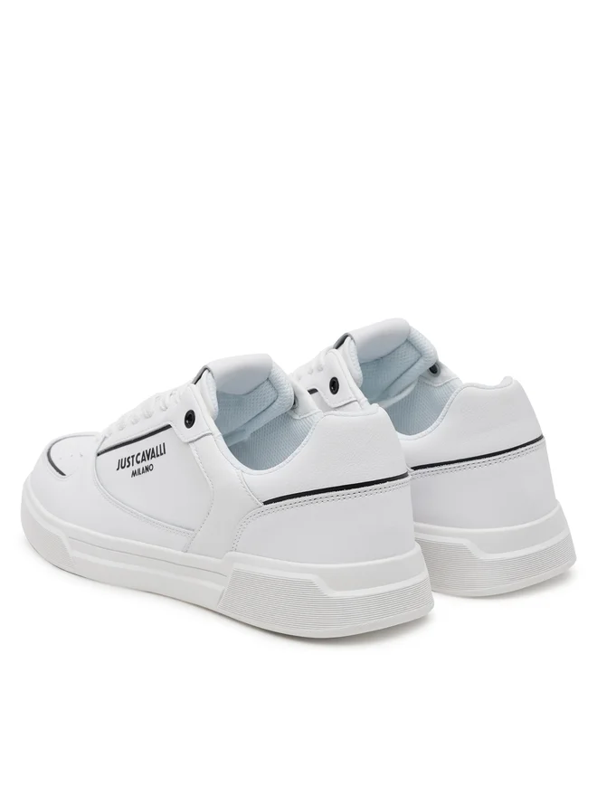 Just Cavalli sneakers Minimal in pelle con logo bianco 78QA3SB2-ZPA91 003 JUST CAVALLI