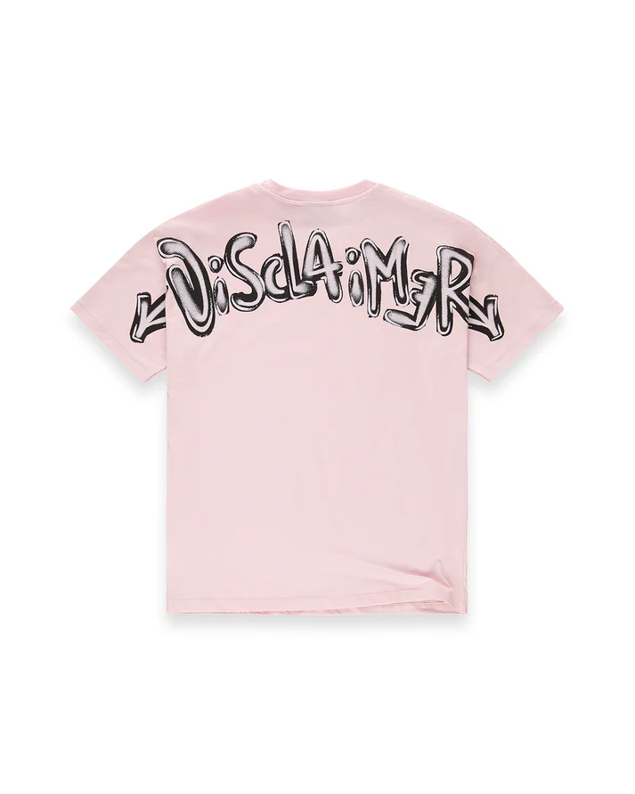 Disclaimer T-shirt uomo manica corta stampa logo rosa 55401 ROSA-ST.NERA DISCLAIMER
