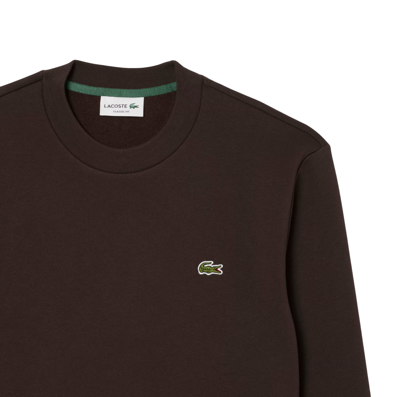 Lacoste felpa uomo in pile marrone SH9608 SKB LACOSTE