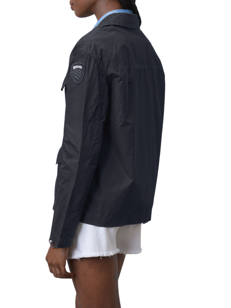 Blauer giubbino corto sfoderato in cotone popeline Lily nero 24SBLDC04126-006788 999 BLAUER