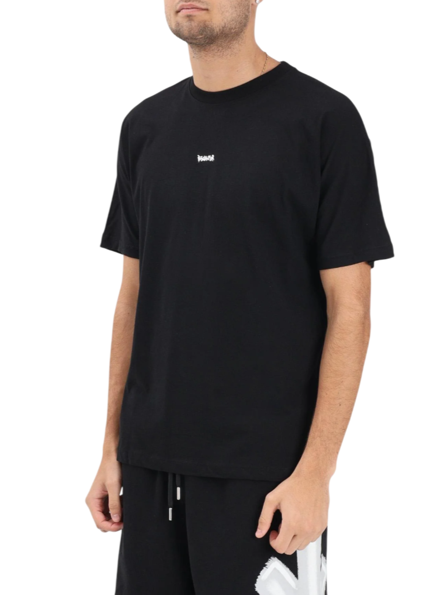 Disclaimer T-shirt uomo manica corta stampa logo nero 55401 NERO-ST.BIANCA DISCLAIMER