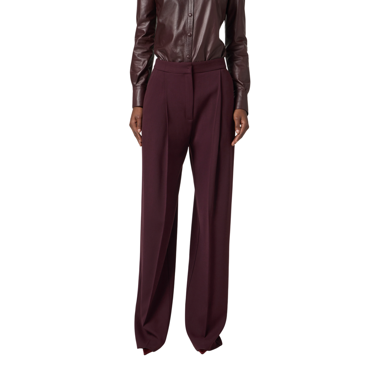 Elisabetta Franchi pantaloni flare con dettagli logati borgogna PA12356E2 EA4 ELISABETTA FRANCHI
