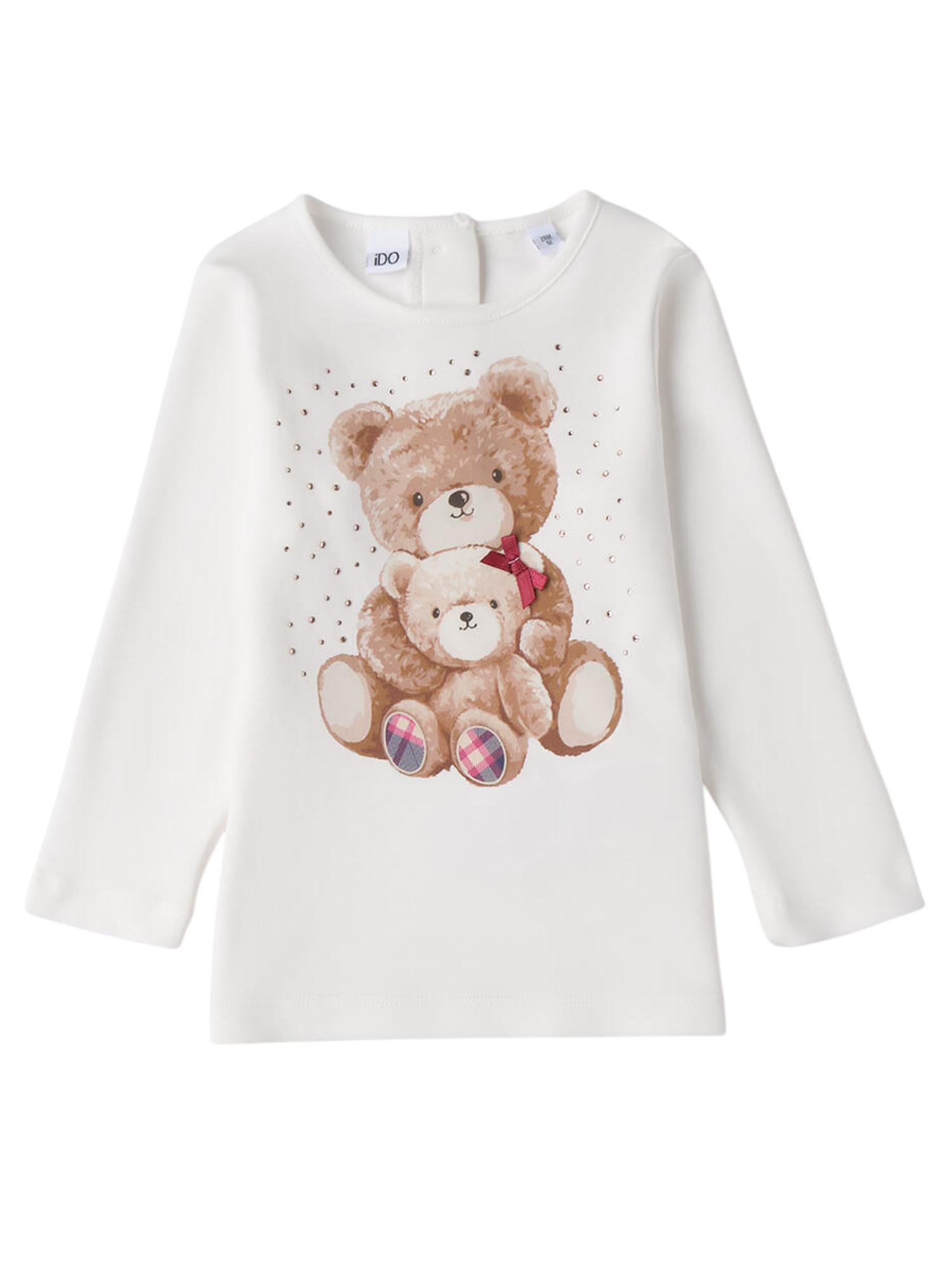 iDo T-shirt manica lunga con orsetti bianco 4F291 0112 iDO