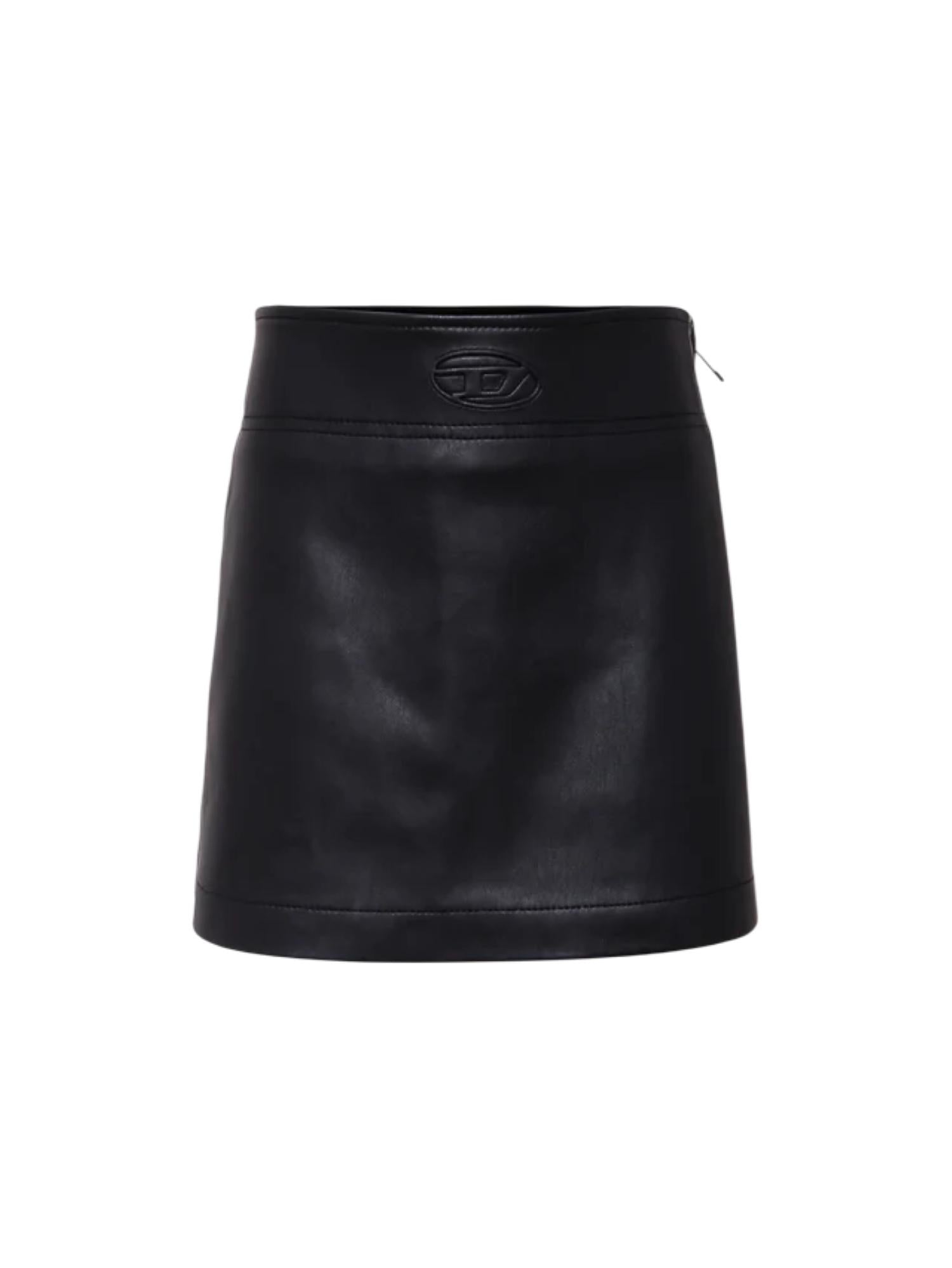 Diesel gonna corta in ecopelle Gleppy nero J02367-KXB9D K900 DIESEL