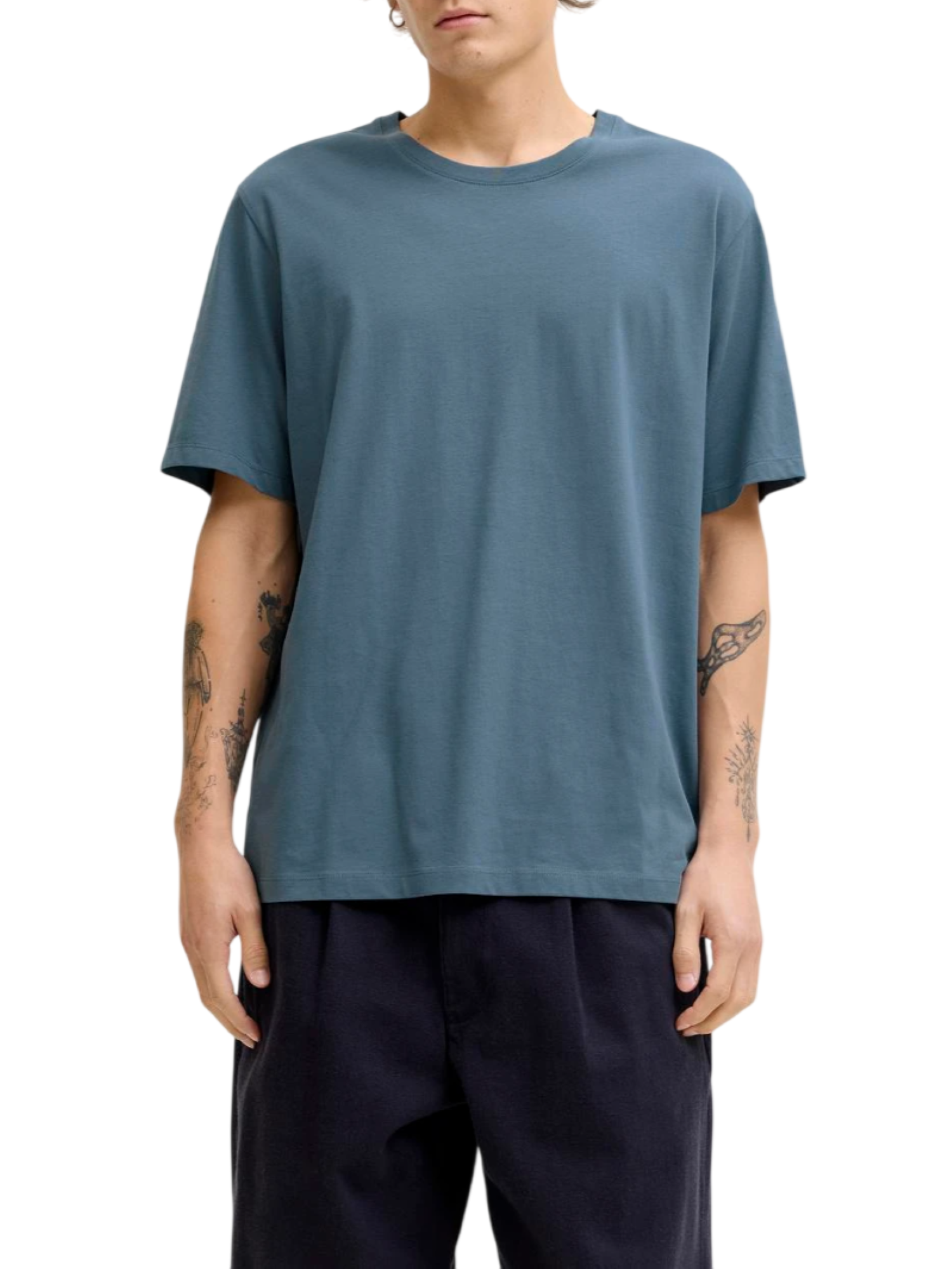 Jack&Jones T-shirt uomo manica corta carta da zucchero 12156101 BLUE MIRAGE JACK&JONES