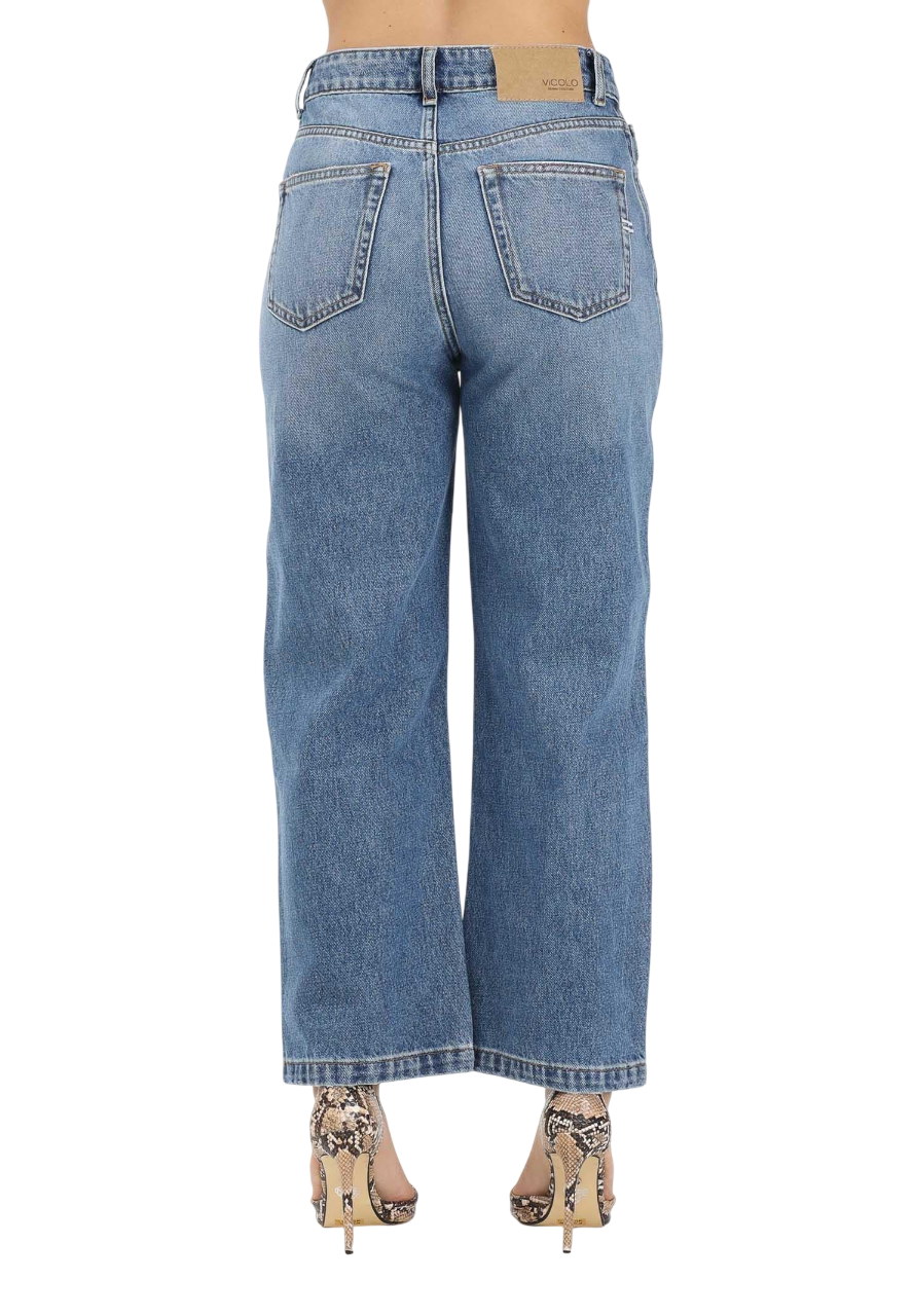 Vicolo jeans donna gamba dritta Kate lavaggio blu DAB5128 BLUE DENIM VICOLO