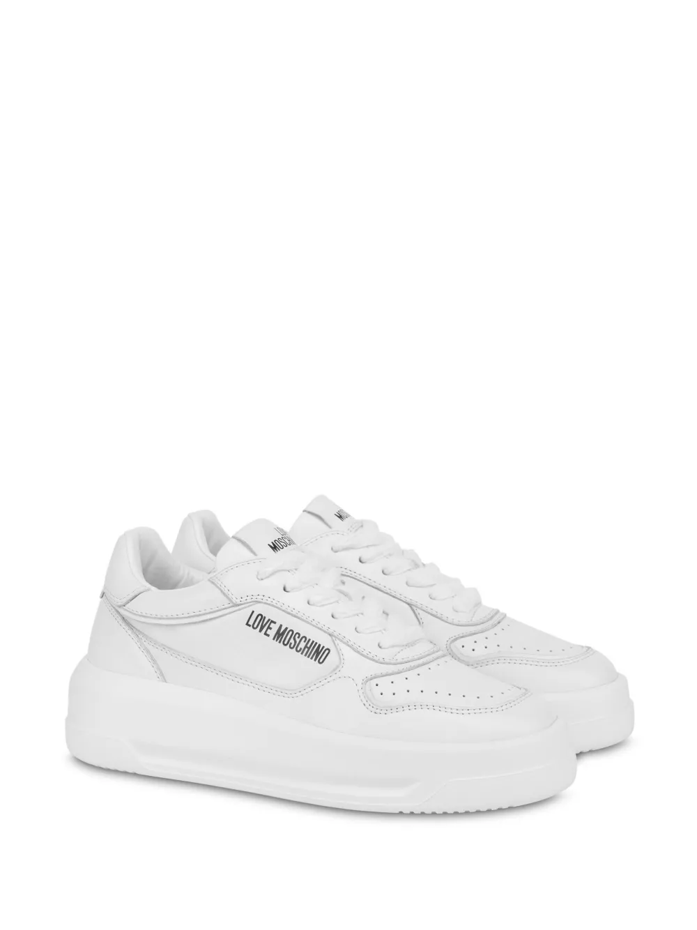Love Moschino sneakers in pelle Eclipse con logo bianco JA15515G0M-IA0 100 MOSCHINO LOVE