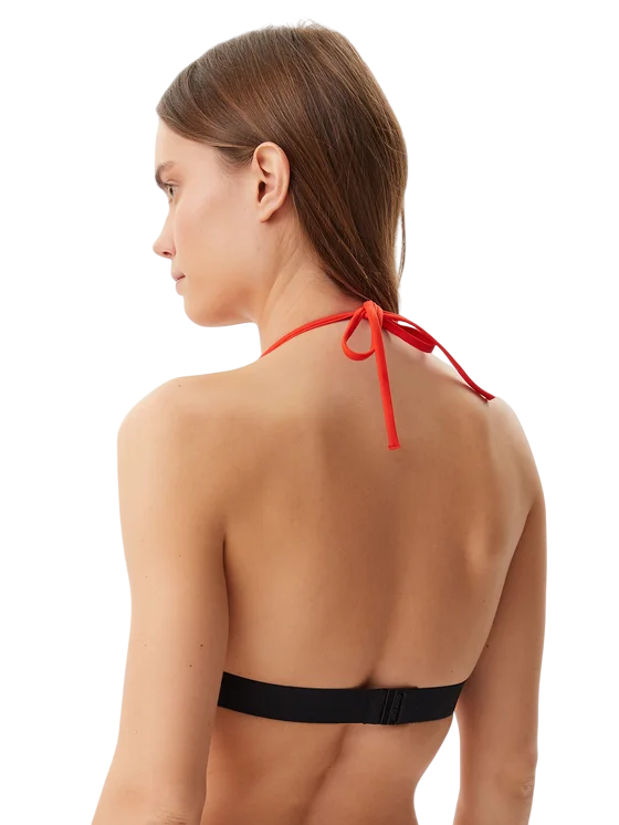 Calvin Klein reggiseno beachwear con fascia logata rosso KW0KW02854 XM8 Calvin Klein Beachwear
