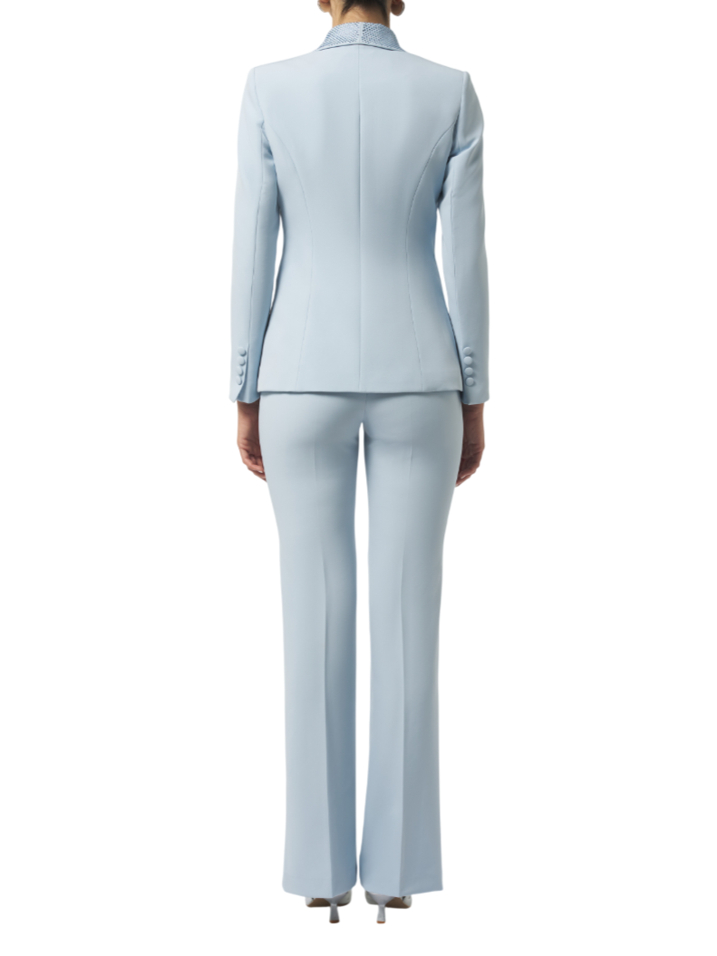 Silence pantaloni a zampa in tessuto tecnico celeste NP2003-100 SKY SILENCE