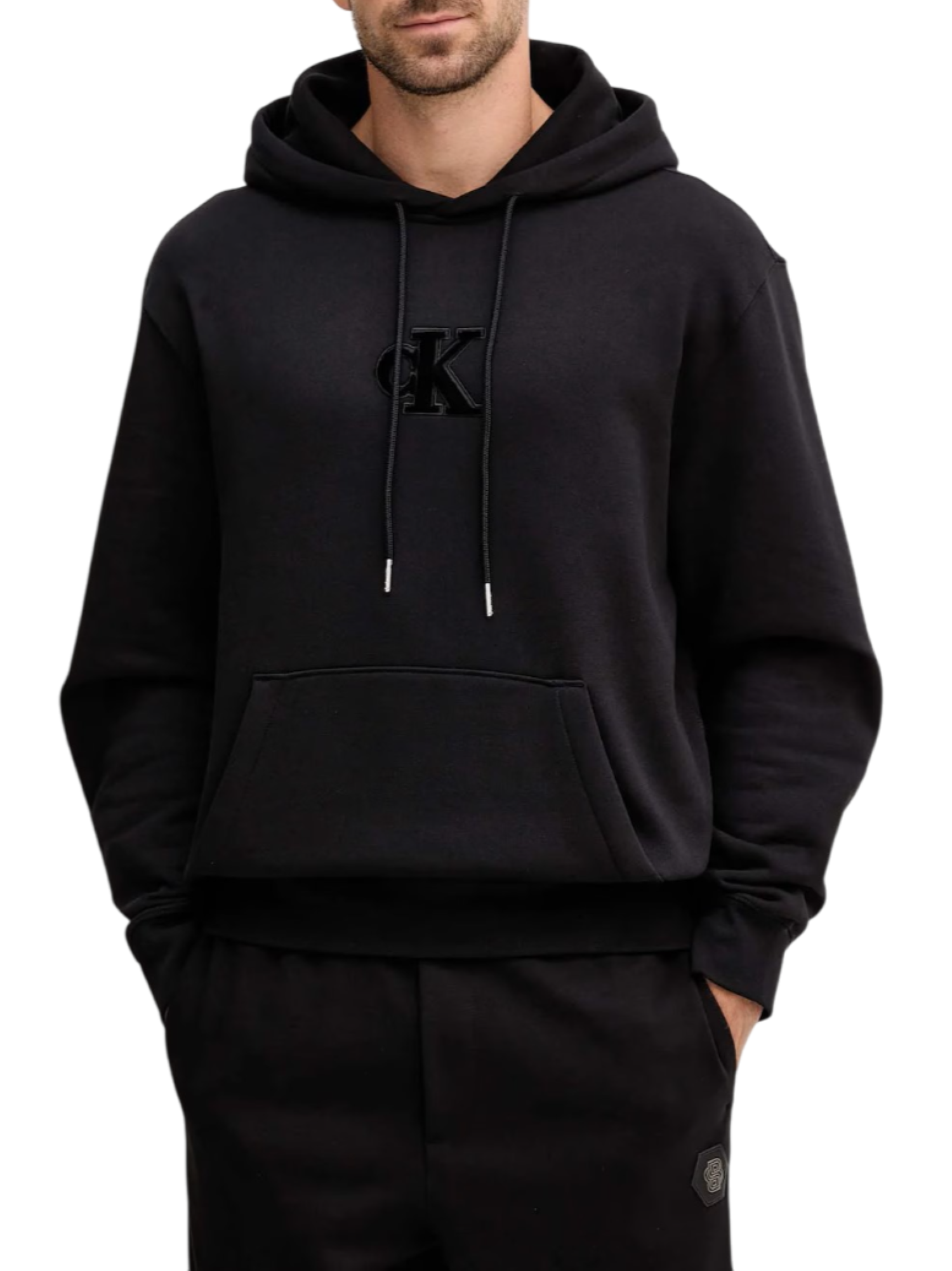 Calvin Klein Jeans felpa uomo con cappuccio nero LV04RD250G UB1 Calvin Klein Jeans