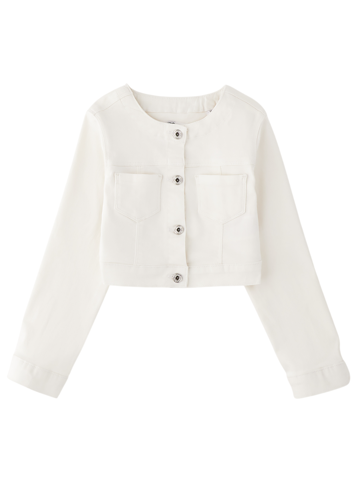 iDo giubbino bambina in denim con tasche bianco 4G874 0113 iDO