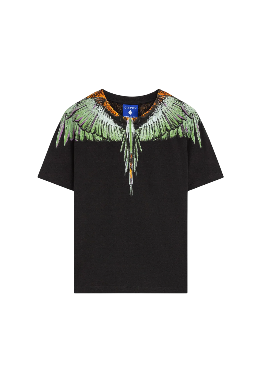 County of Milan T-shirt bambino con stampa iconica nero F5CMJBTH063 110 COUNTY OF MILAN KIDS