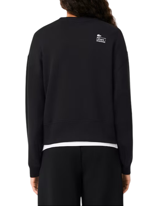 Lacoste felpa oversize donna nero SF5614 031 LACOSTE