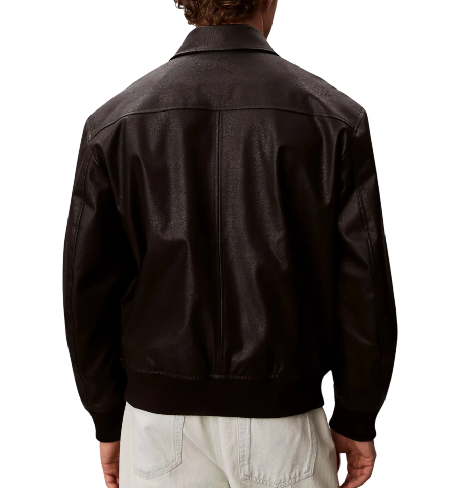 Calvin Klein Jeans giubbino uomo in ecopelle nero LV04RF403G UB1 Calvin Klein Jeans