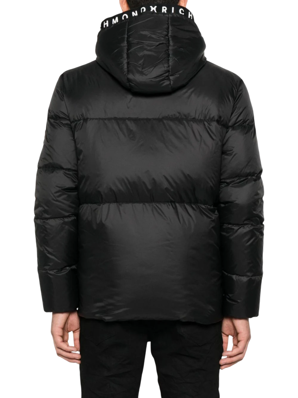 John Richmond piumino con cappuccio Lima nero UMA25136PI BLACK John RICHMOND
