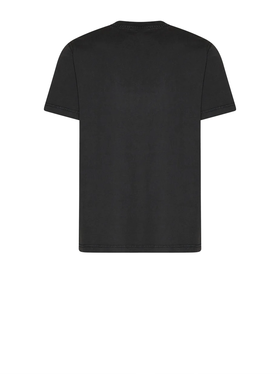 John Richmond T-shirt uomo Supamin con logo strass nero UMP26105TS BLACK John RICHMOND