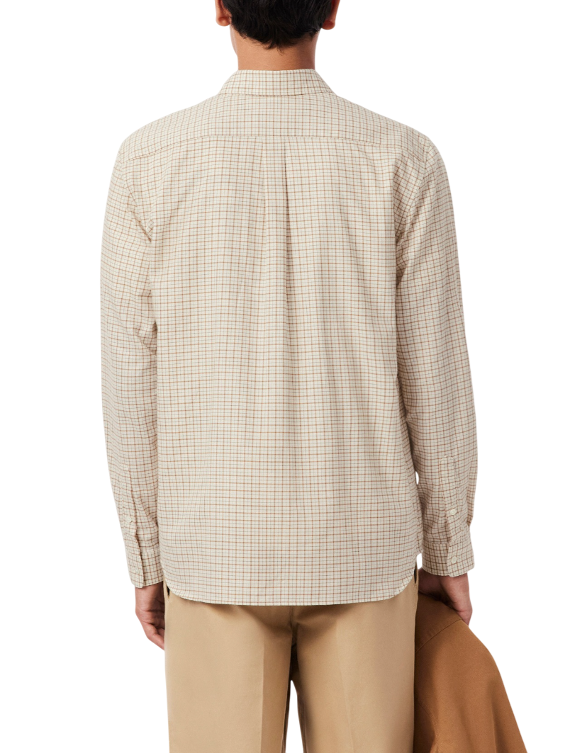 Lacoste camicia in fantasia scozzese panna beige CH5093 95I LACOSTE