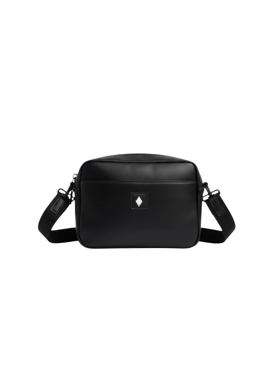 County of Milan borsa a tracolla donna in ecopelle nero COMAS260350 BLACK-WHITE COUNTY OF MILAN