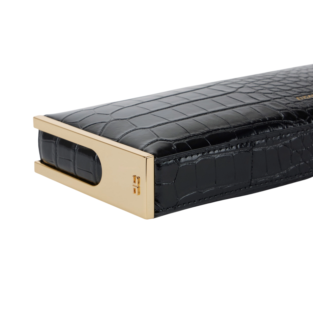 Elisabetta Franchi pochette baguette in ecopelle coccodrillo nero BS52A56E2 110 ELISABETTA FRANCHI