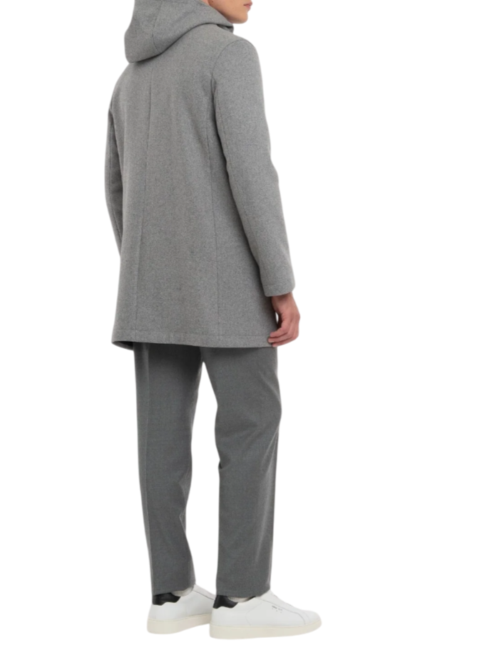 Manuel Ritz cappotto con cappuccio misto lana grigio 3932H8317FC-253738 97 MANUEL RITZ