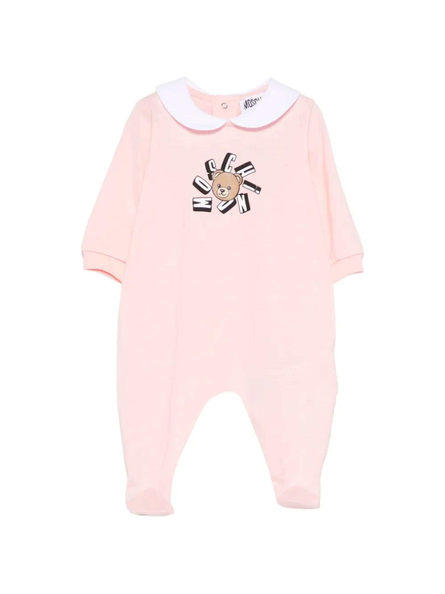 Moschino tutina neonata con piedini con orsetto rosa MUT04Q-LAA02 50209 MOSCHINO