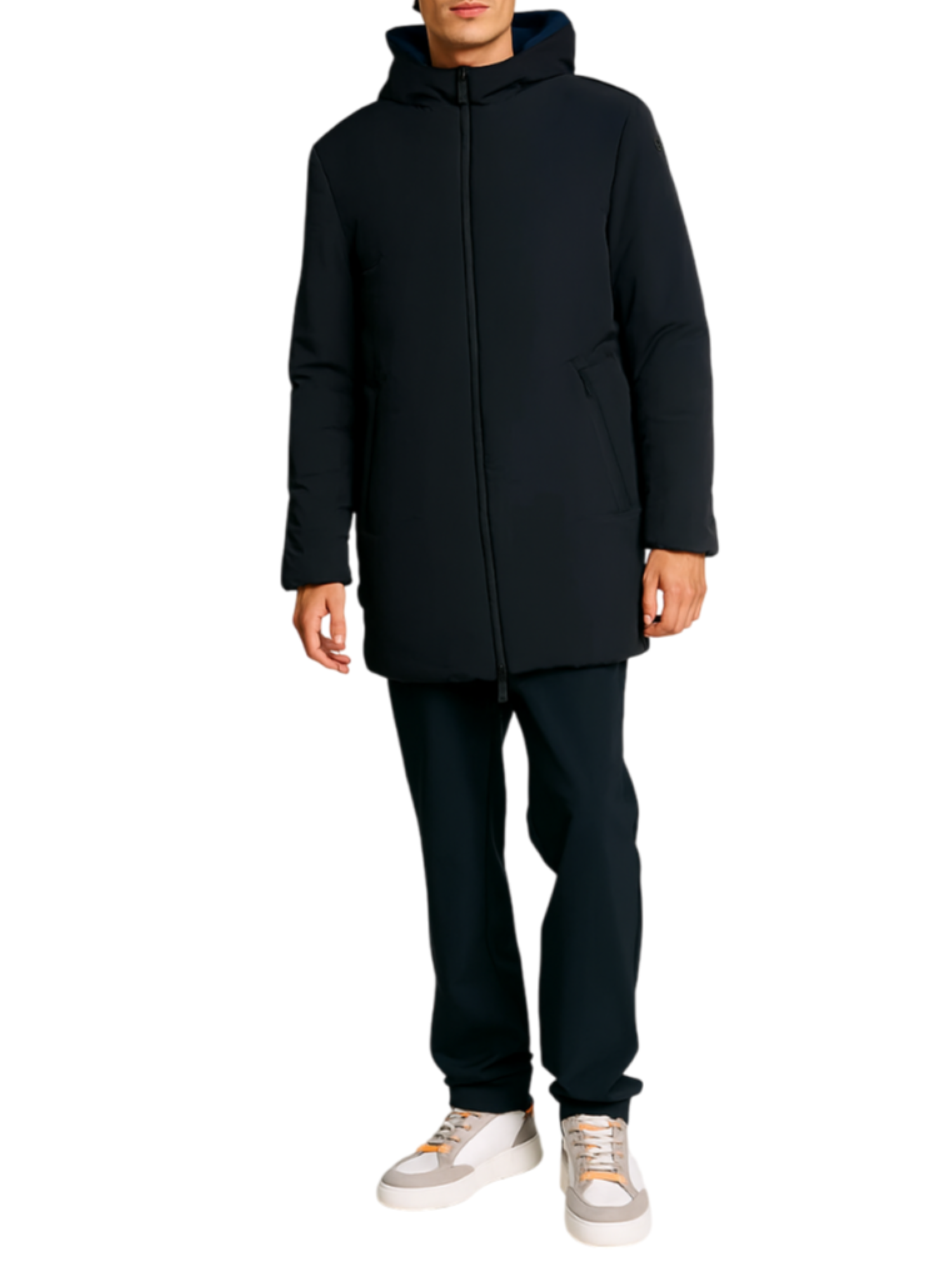 Suns giubbino imbottito reversibile con cappuccio blu GBS63022U DARK BLUE/NERO SUNS