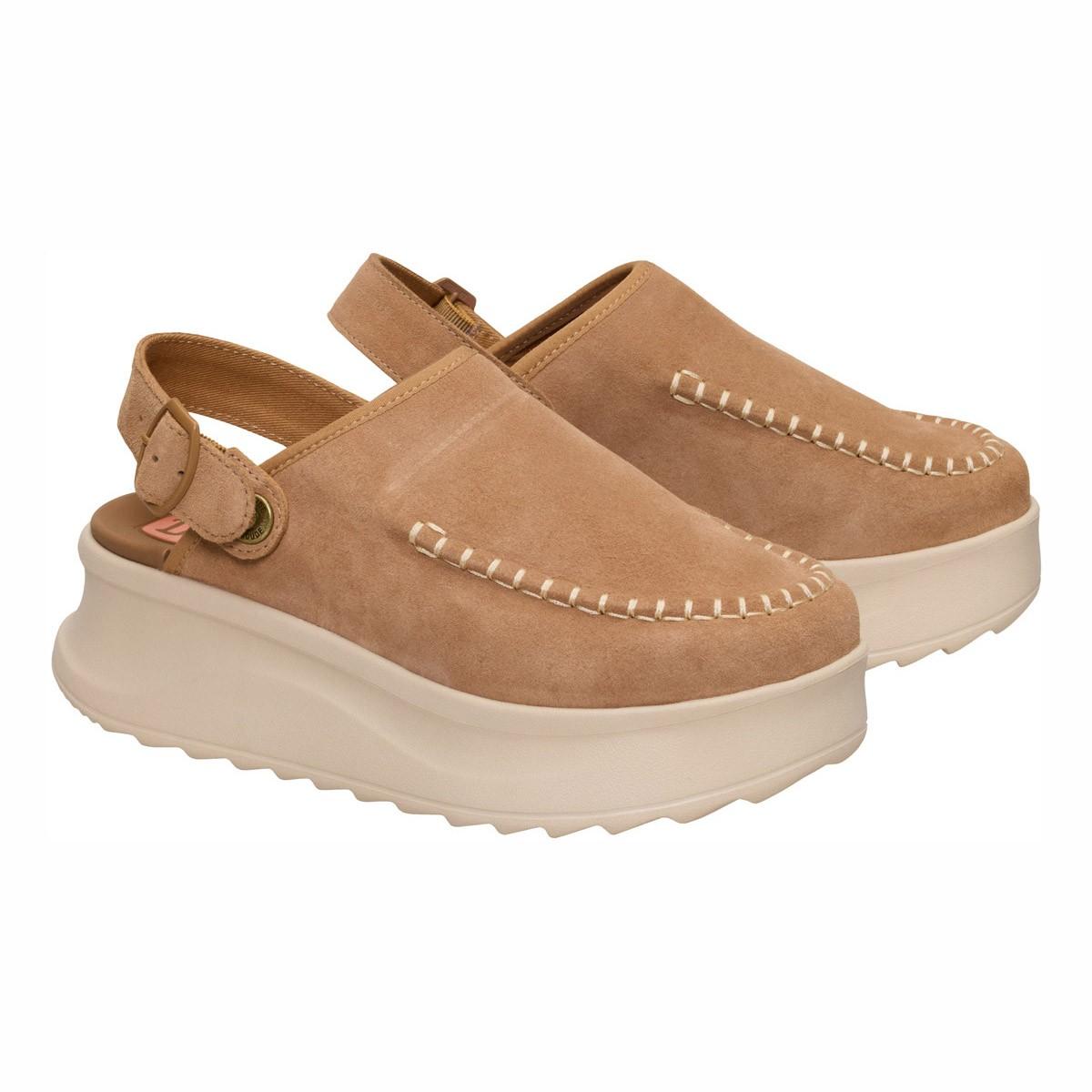 Hey Dude sabot donna in suede Delray Clog cuoio 44259 265 HEY DUDE