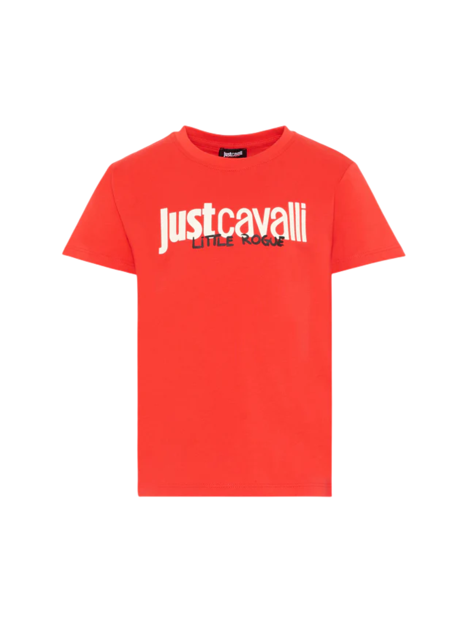 Just Cavalli T-shirt bambino manica corta con logo rosso JIP26047TS RED FLAME SCARLAT JUST CAVALLI